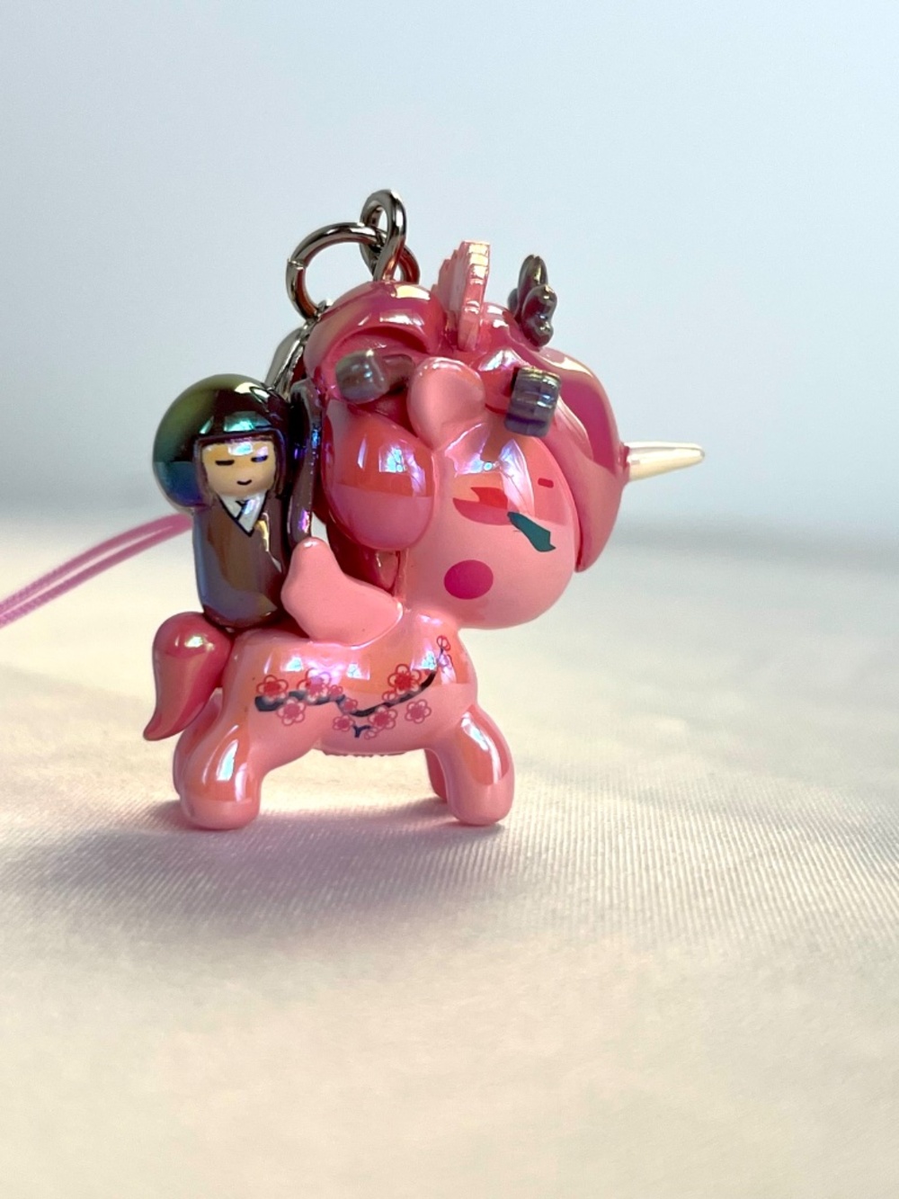 Tokidoki Momoko Shimmer Cherry Blossom Unicorno Frenzies Phone Bag Charm w/ box - Picture 2 of 7